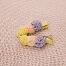 NEW COLOURS ADDED - 4.5cm Pompom Tri-Colour Clip Duos