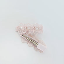 57mm Single Organza Flower Bar Clips - 3 Colour Choices