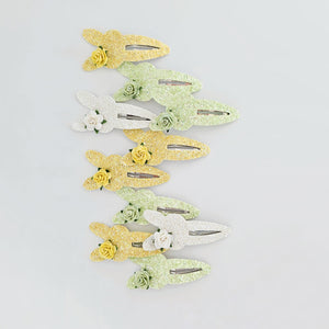 Rosie Rabbit Single Snap Clips In Lemon Zest (3 Colour Choices)