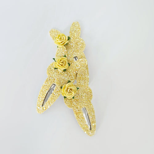 Rosie Rabbit Single Snap Clips In Lemon Zest (3 Colour Choices)