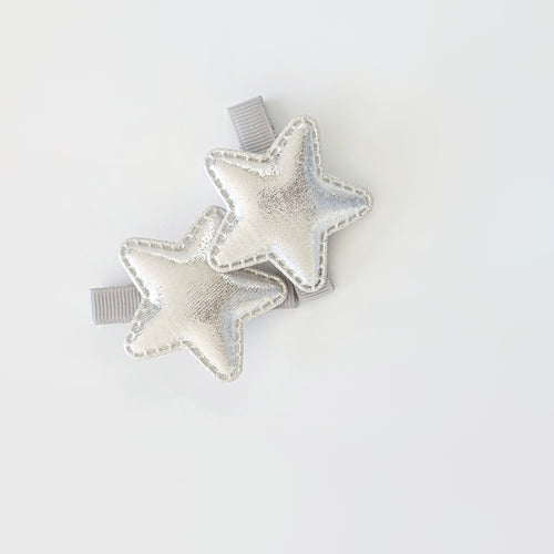 57mm Single Shiny Star Clips (3 Colour Choices)