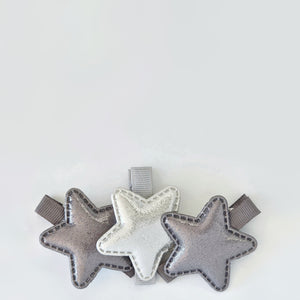 57mm Single Shiny Star Clips (3 Colour Choices)