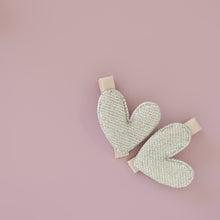 5.7cm Padded Lurex Heart Single Clips