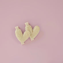 5.7cm Padded Lurex Heart Single Clips