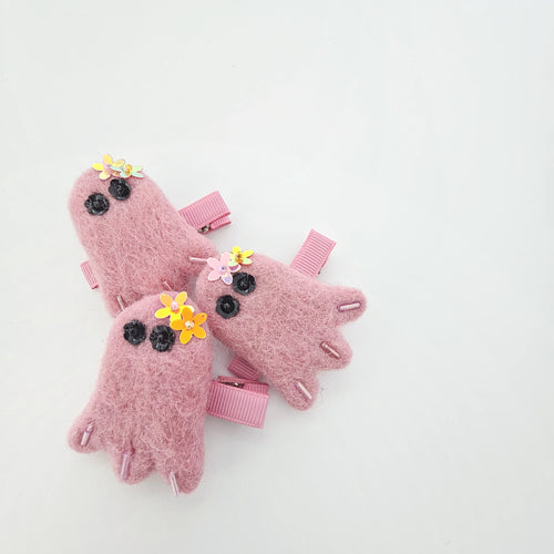 Ruby & Bear x Store 17 - Single Medium Ghost Clips In Peony