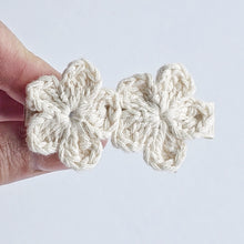 5.7cm Single Crochet Flower Clips