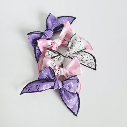 Spooky Serged Edge Single Bows