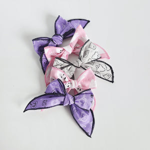 Spooky Serged Edge Single Bows