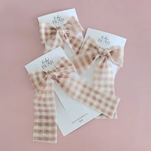 Luisa Single Gingham Mesh Big Sister Size Bows - 2 Colour Choices