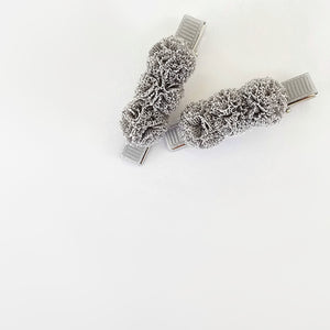 4.5cm Single Colour Pompom Clip Duos - 4 Colour Choices