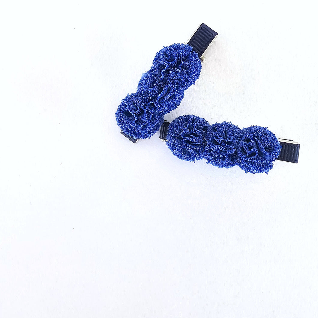 4.5cm Single Colour Pompom Clip Duos - 4 Colour Choices