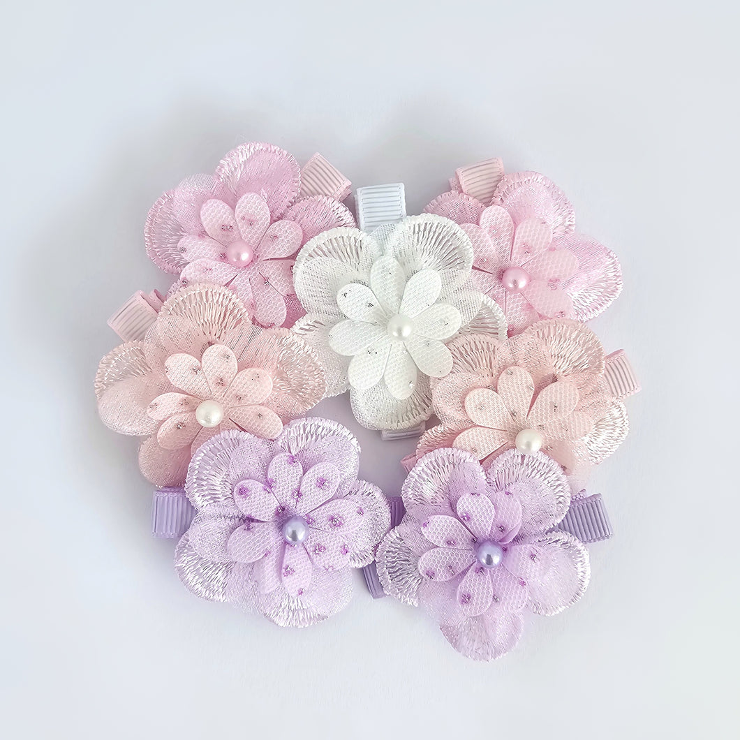 Single Big Sister Layered Satin & Lace Clips - 3 New Colours Added