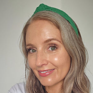 Kelly Green Cotton Knotted Headband