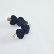 4cm Ribbed Velvety Heart Hair Pairs - 19 COLOUR CHOICES
