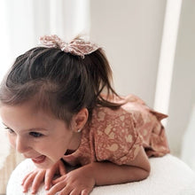 RESTOCKED - Large Dusky Pink Floral Muslin Bow