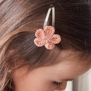 3 Piece Crochet Flower Snap Clip Set - Life's A Peach
