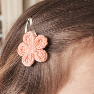 3 Piece Crochet Flower Snap Clip Set - Life's A Peach