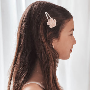 3 Piece Crochet Flower Snap Clip Set - Life's A Peach