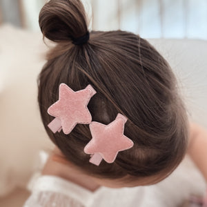 Padded Ribbed Velvety Star Clip Singles - 3 Colour Choices
