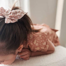 RESTOCKED - Large Dusky Pink Floral Muslin Bow