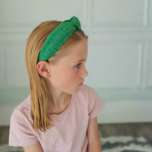 Kelly Green Cotton Knotted Headband