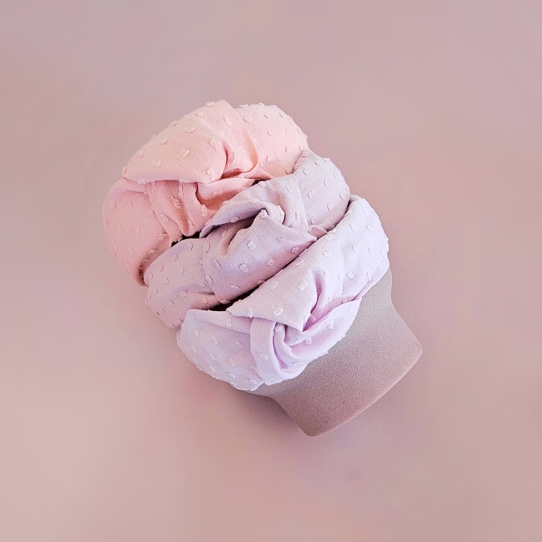 Knotted Dobby Cotton Headbands - 3 NEW COLOURS