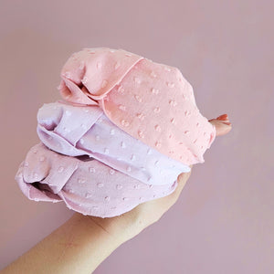 Knotted Dobby Cotton Headbands - 3 NEW COLOURS