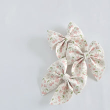 Ciliegia - Medium Sized Cherry Print Bows On 4cm Clips Or Headbands