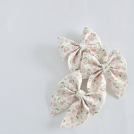 Ciliegia - Medium Sized Cherry Print Bows On 4cm Clips Or Headbands